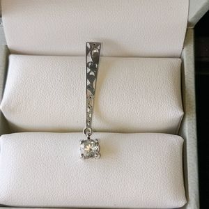 White Topaz Sterling Silver Pendant